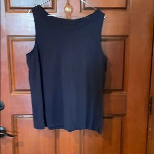Navy J. Jill Pima tank top. Great under jackets.